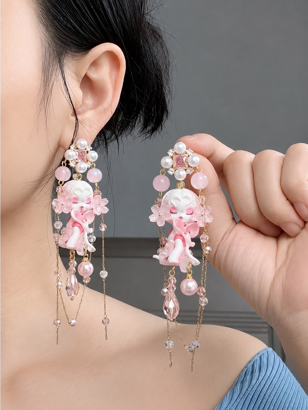 Cupid’s Keepsake Earrings with 925 sterling silver posts.